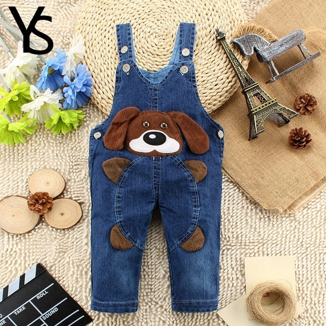 1-3T Baby Denim Overalls Toddler Jeans Cute Animals Long Pants Cartoon Kwaii Bib Jumpsuit Rompers Kids Clothing Bebe Clothes