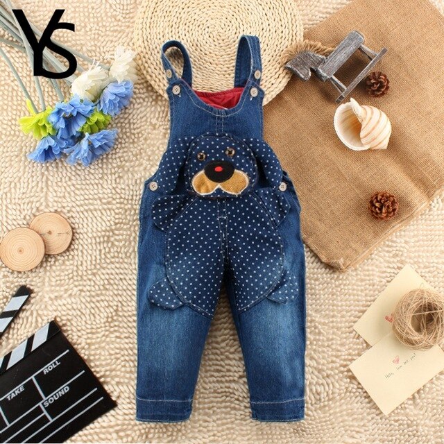 1-3T Baby Denim Overalls Toddler Jeans Cute Animals Long Pants Cartoon Kwaii Bib Jumpsuit Rompers Kids Clothing Bebe Clothes