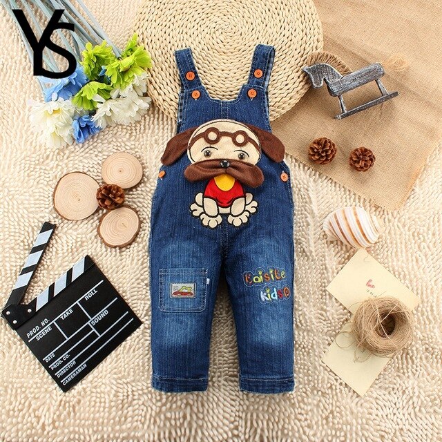 1-3T Baby Denim Overalls Toddler Jeans Cute Animals Long Pants Cartoon Kwaii Bib Jumpsuit Rompers Kids Clothing Bebe Clothes